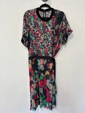 Sacai Floral Dress Blue Size L